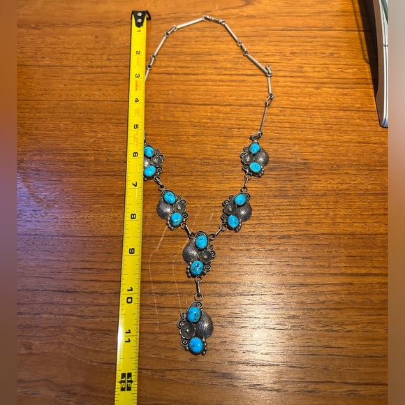 Adele Lee Navajo, sterling, silver turquoise necklace vintage, collectable - Picture 5 of 9
